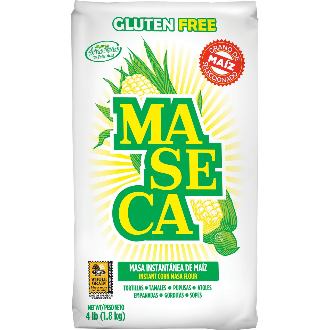 Maseca Instant Corn Masa Flour, 10-Pack (4 lb Bags), 40 lbs Total - Image 1