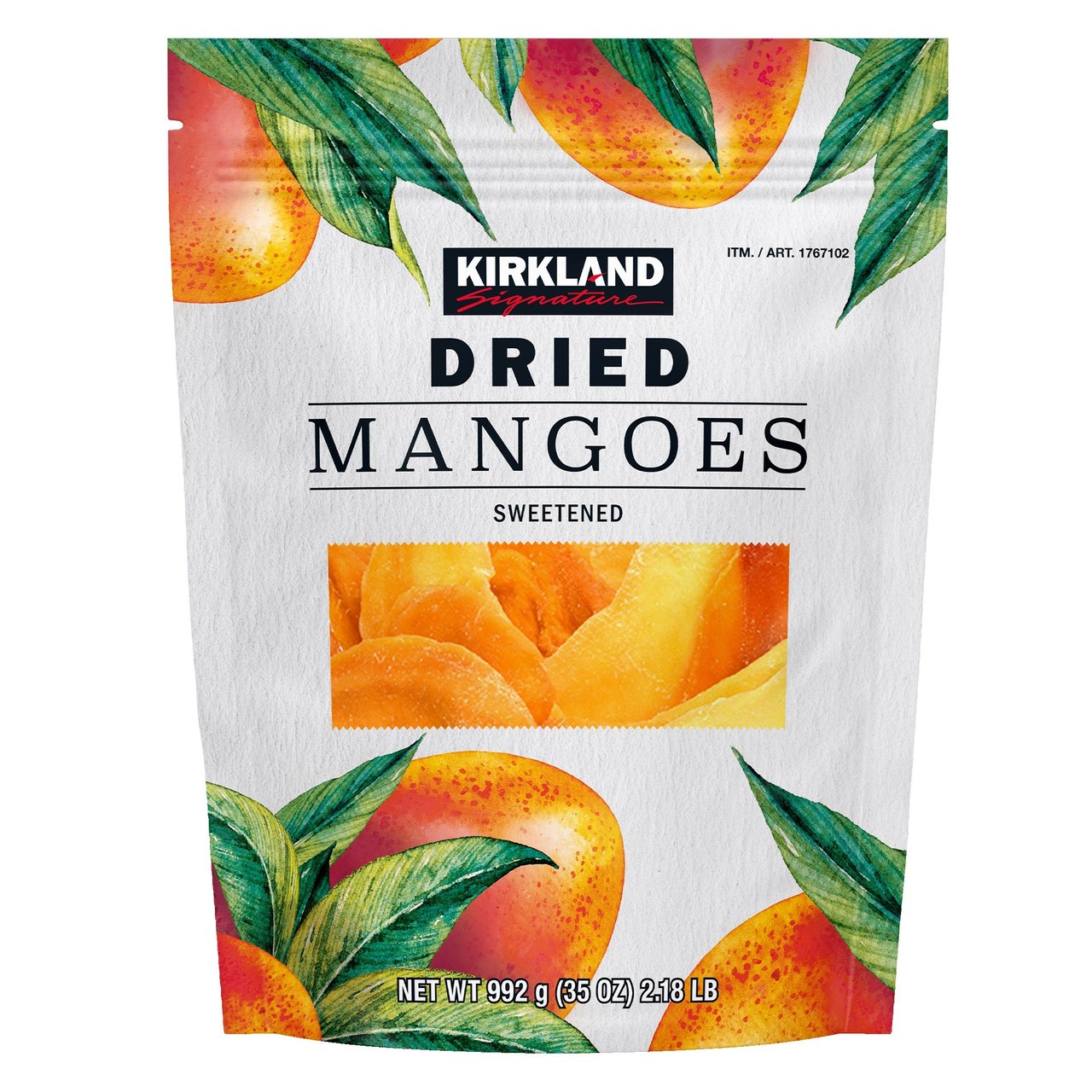 Kirkland Signature Dried Mangoes, Sweetened, 35 Ounce Bag - Image 1