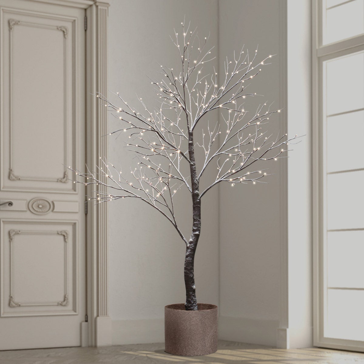 7' LED POTTED TREE WITH TWINKLE LIGHTS - Image 1