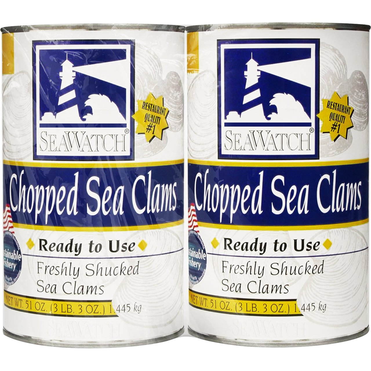 SeaWatch Chopped Sea Clams 2/51 oz - Image 1