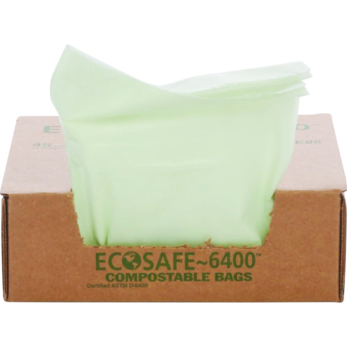 Stout EcoSafe-6400 Compostable Trash Bags, 13 Gallon, 45 ct - Image 1