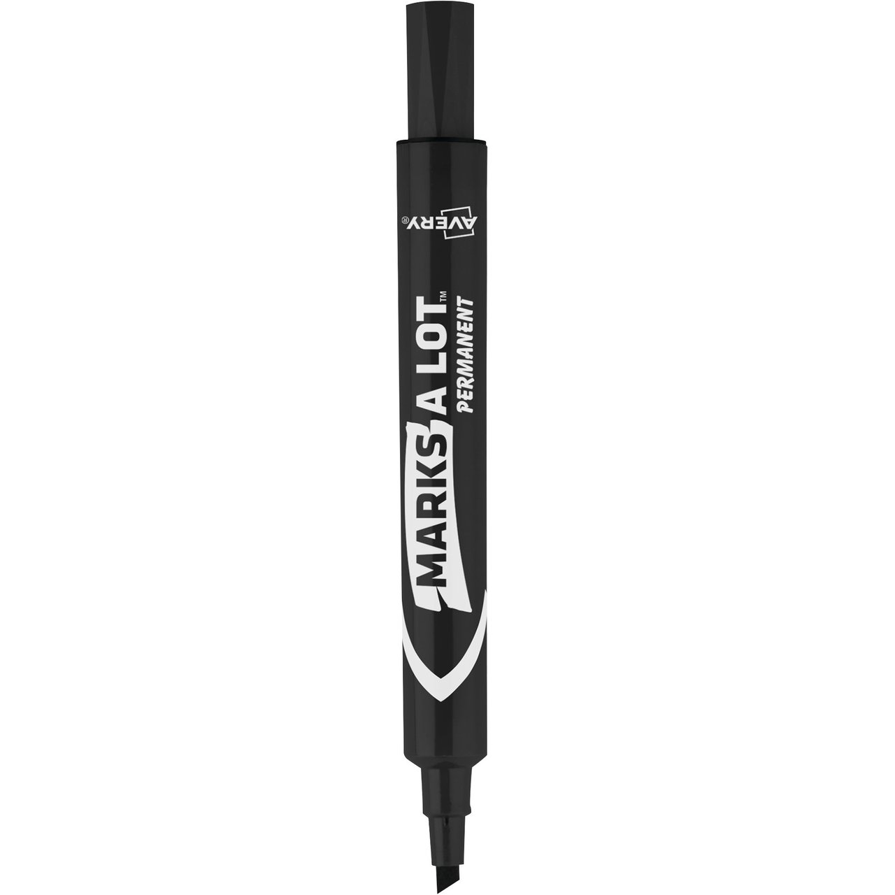 Avery Marks-A-Lot Large Chisel Tip Permanent Markers, Black, 24 Count