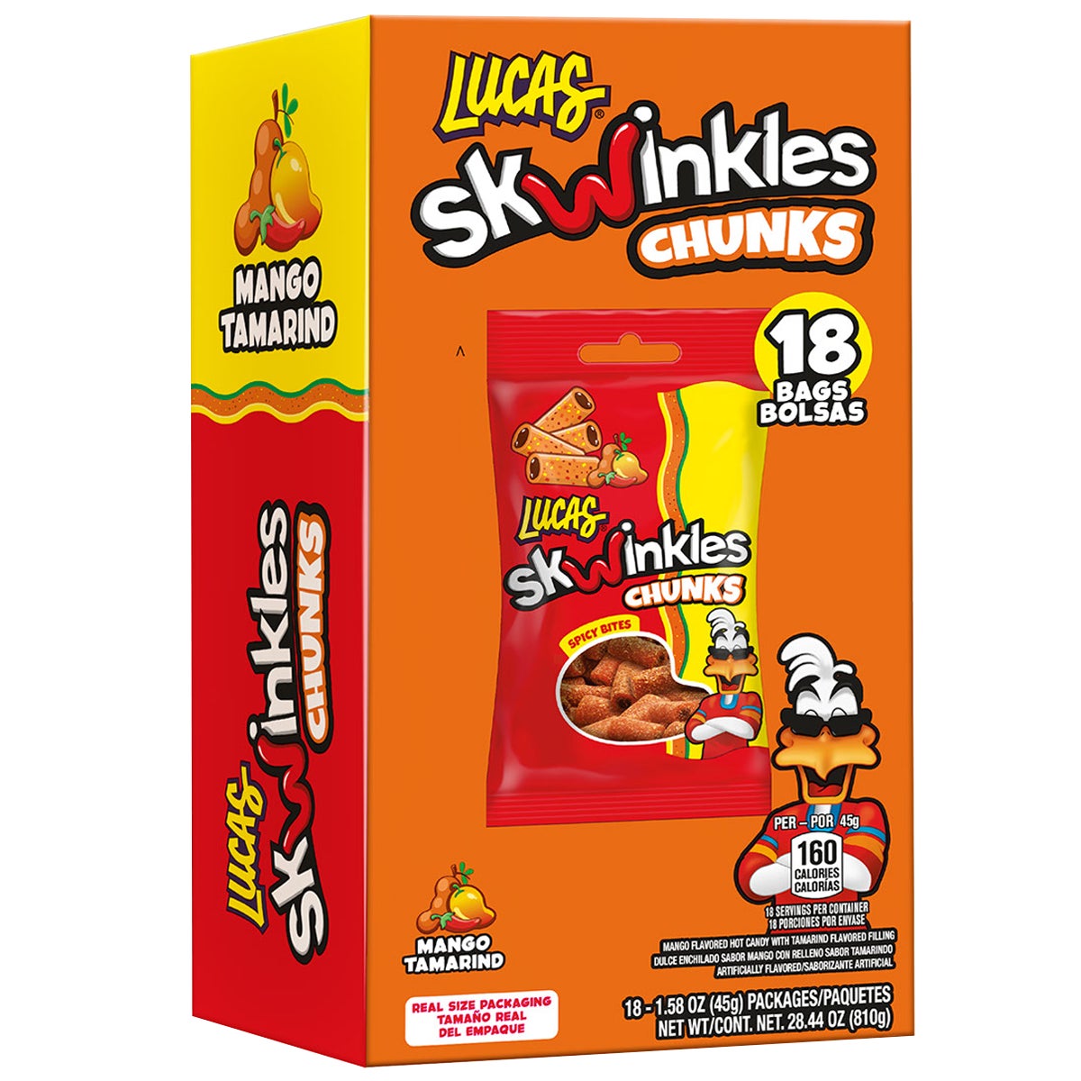Lucas Skwinkles Chunks Mango Spicy Bites 18 Pack / 1.58 oz - Image 1