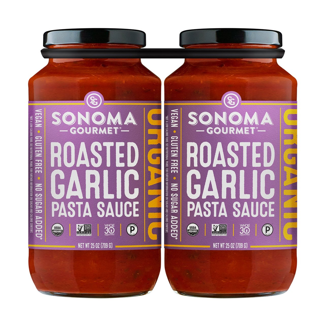 Sonoma Gourmet Organic Roasted Garlic Pasta Sauce, 2 x 25 oz - Image 1