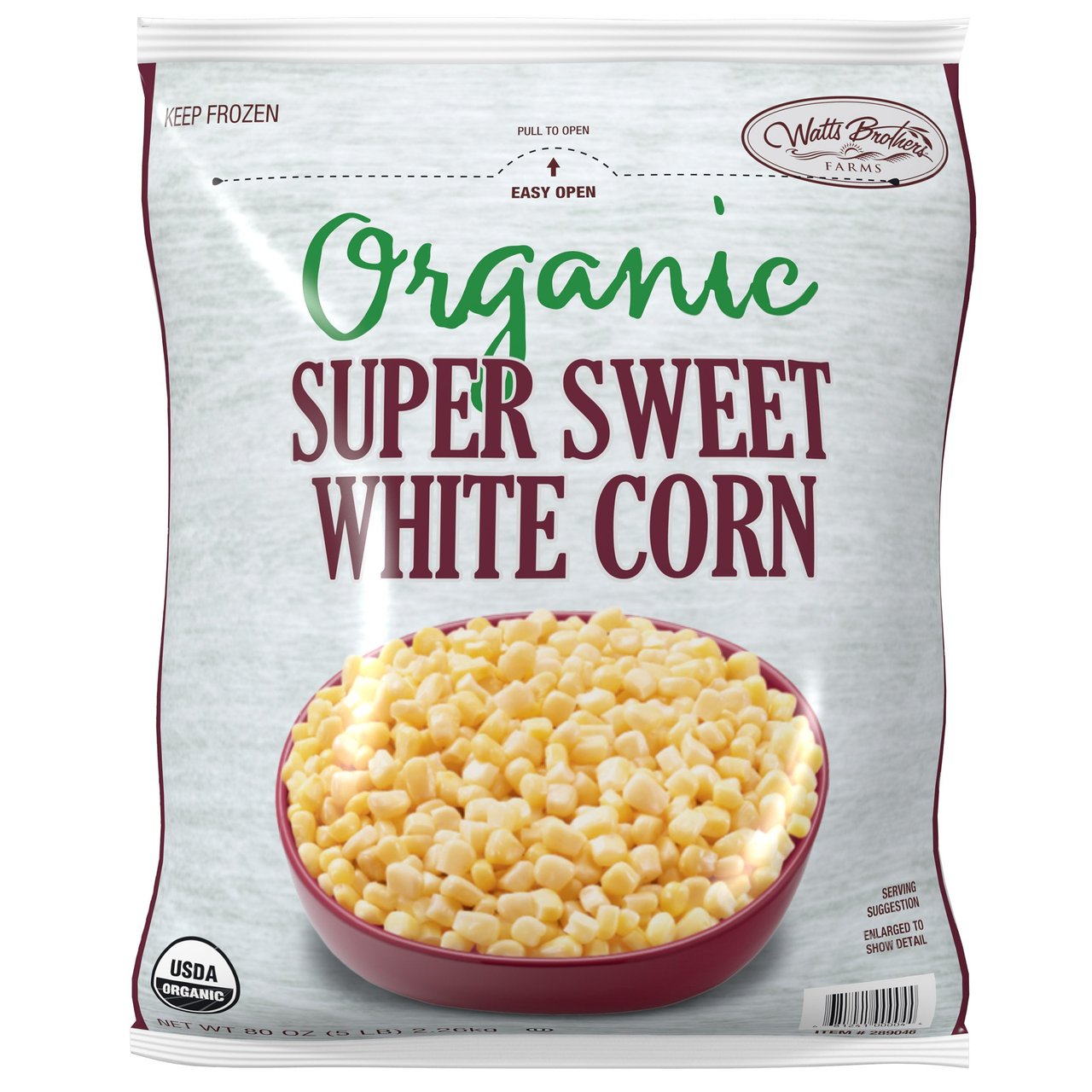 Watts Brothers Farms Organic White Corn 5 lb - Image 1