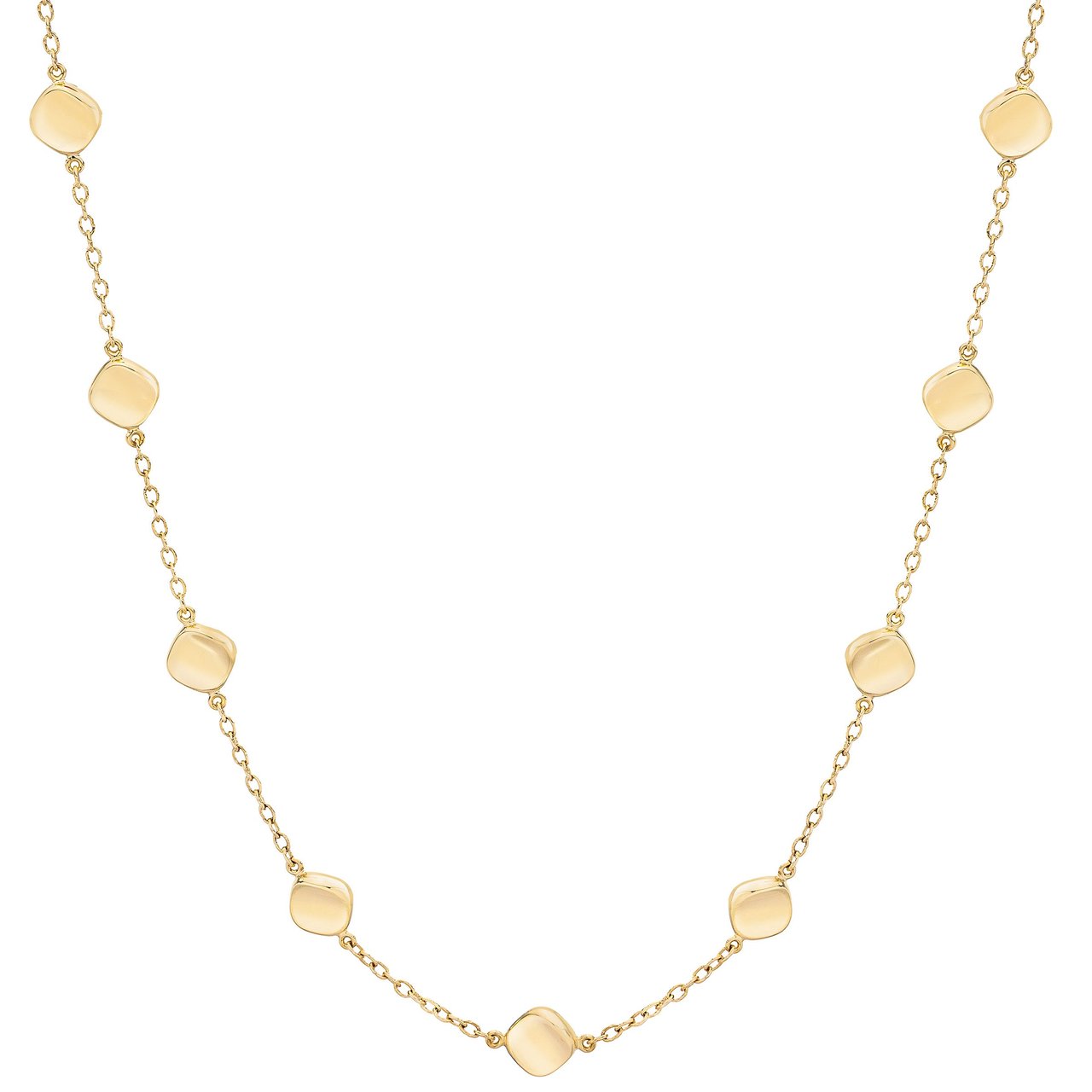14kt Yellow Gold High Polish Rolo Link Necklace 17" - Image 1