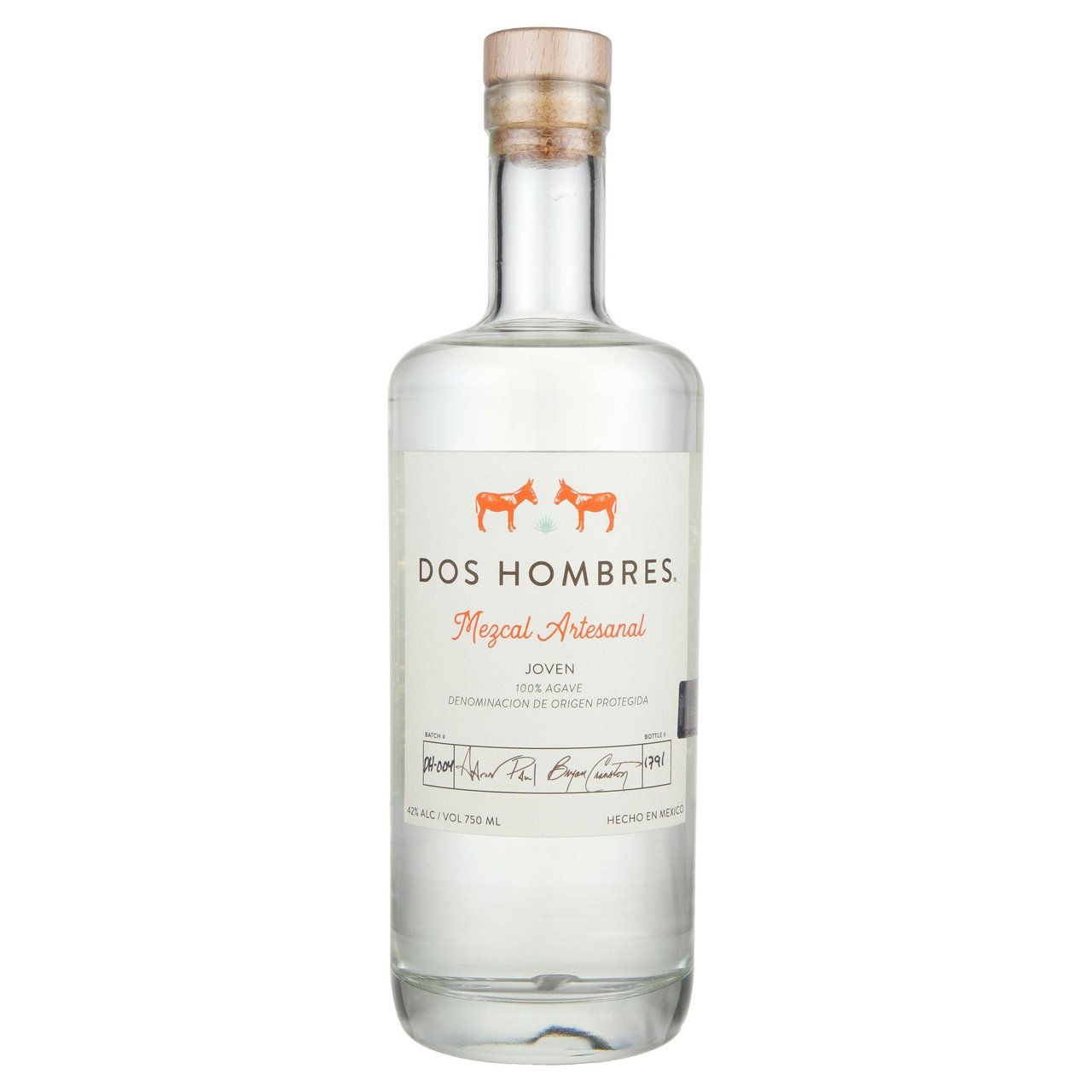 Dos Hombres Espadin Mezcal Tequila Mexico 750ML