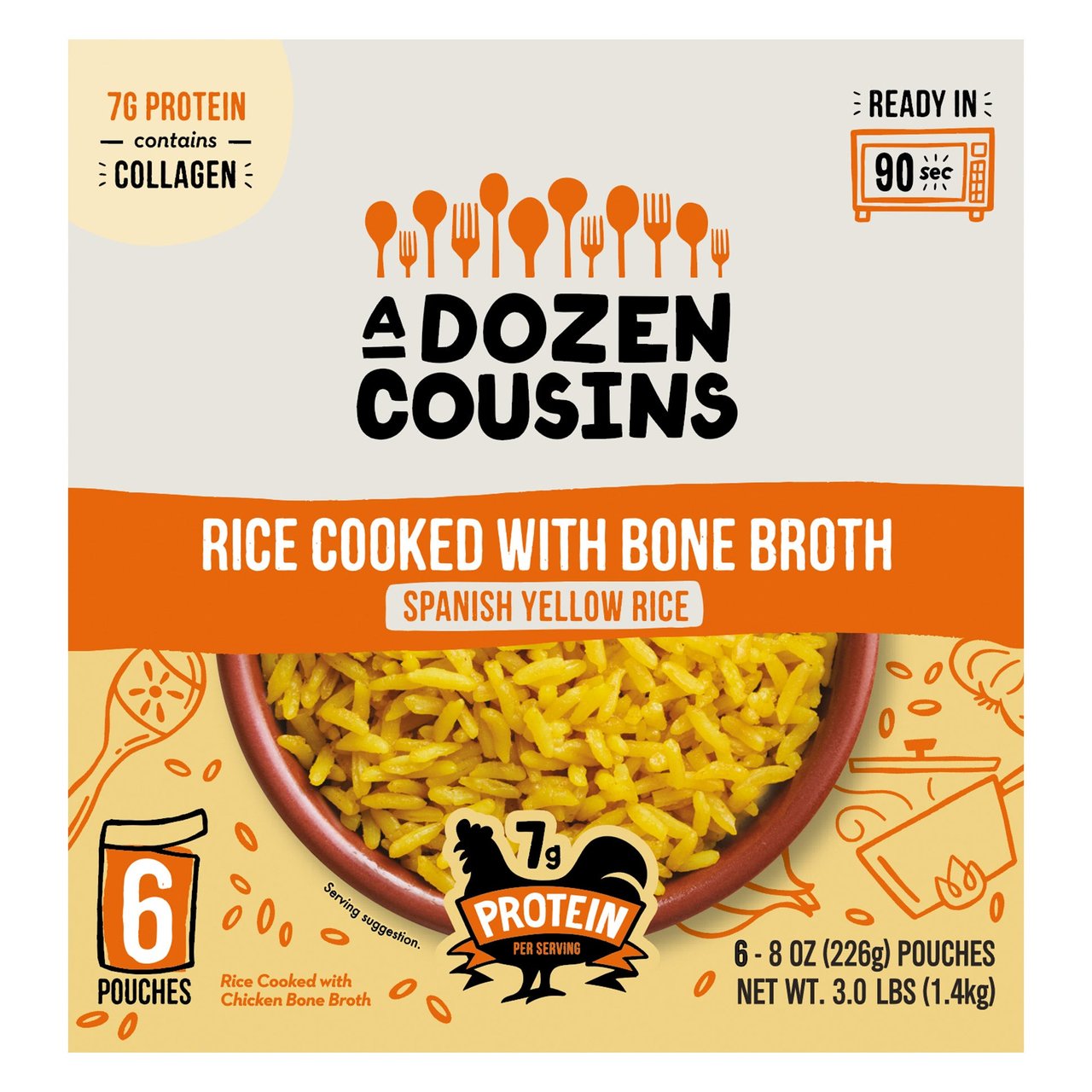 VERDE VALLE FOODS BONE BROTH RICE 6/8 OZ - Image 1