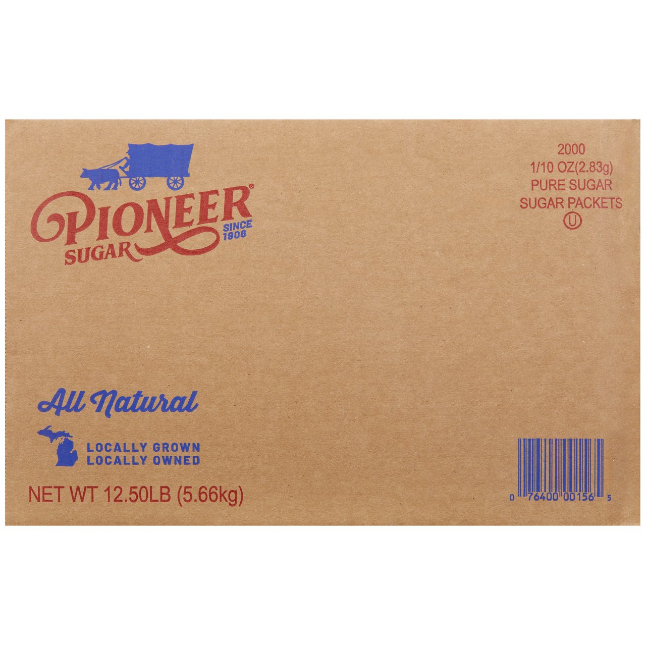 Pioneer Sugar All Natural Pure Sugar Packets, 2000 CT - Image 1