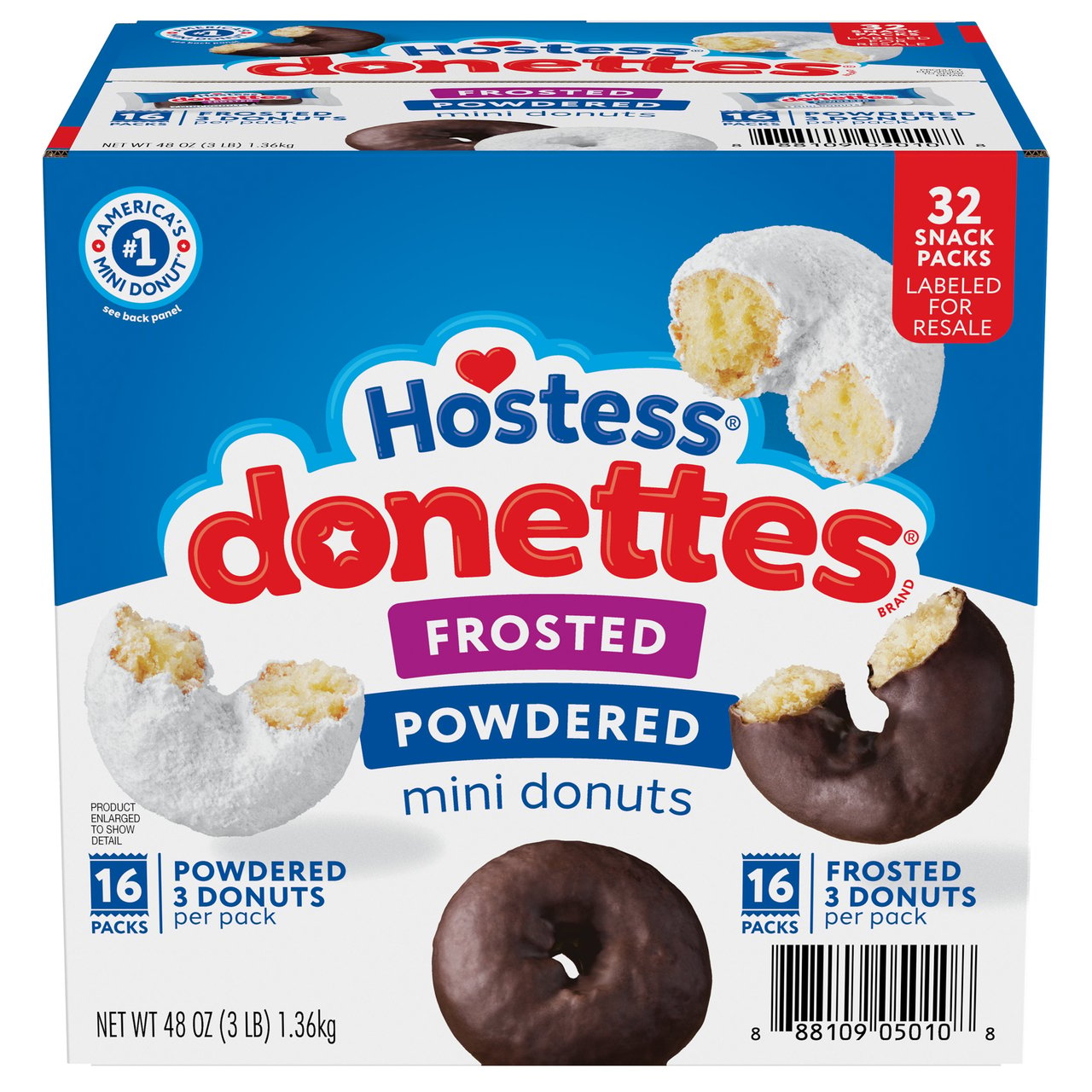 Hostess Donettes Variety Pack, 32 Count, 48 oz - Image 1
