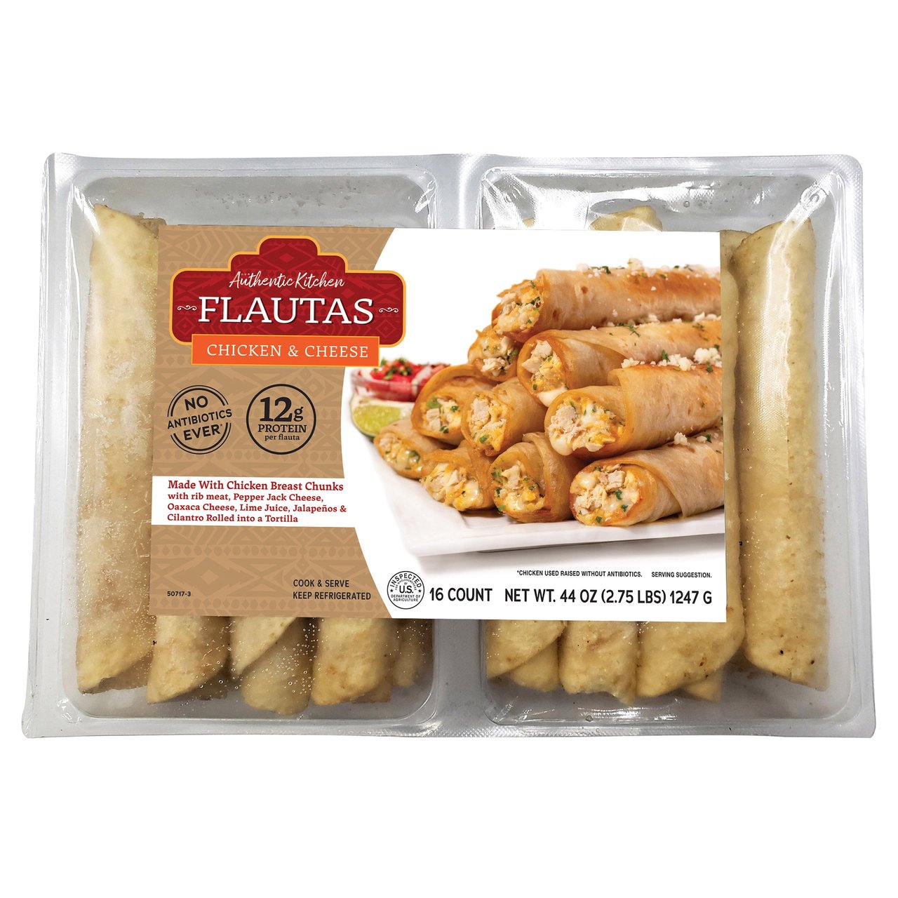 Authentic Kitchen Chicken & Cheese Flautas 44 oz - Image 1