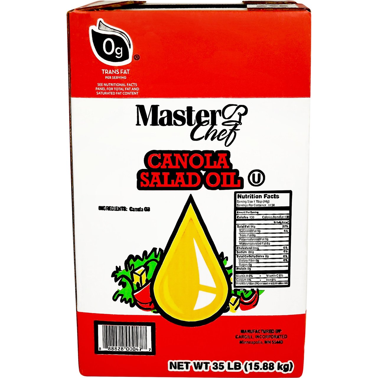 Master Chef Canola Salad Oil, 35 lb - Image 1