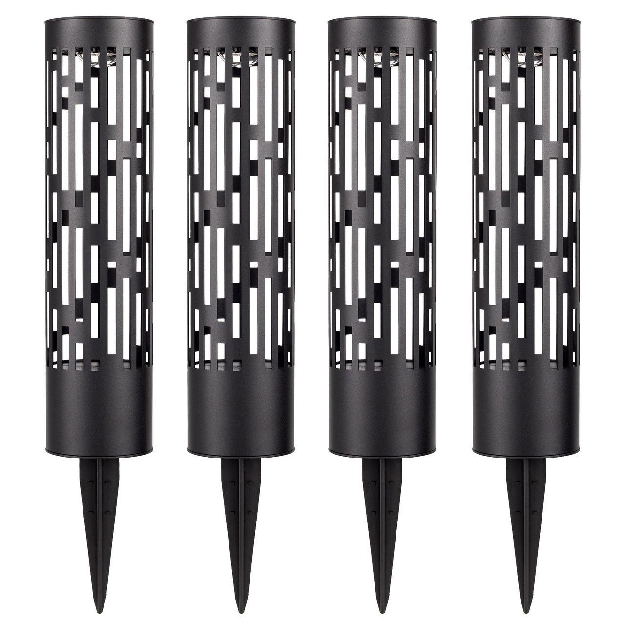 Test Rite Solar Bollard Rotating Pathway Light 4-Pack - Image 1