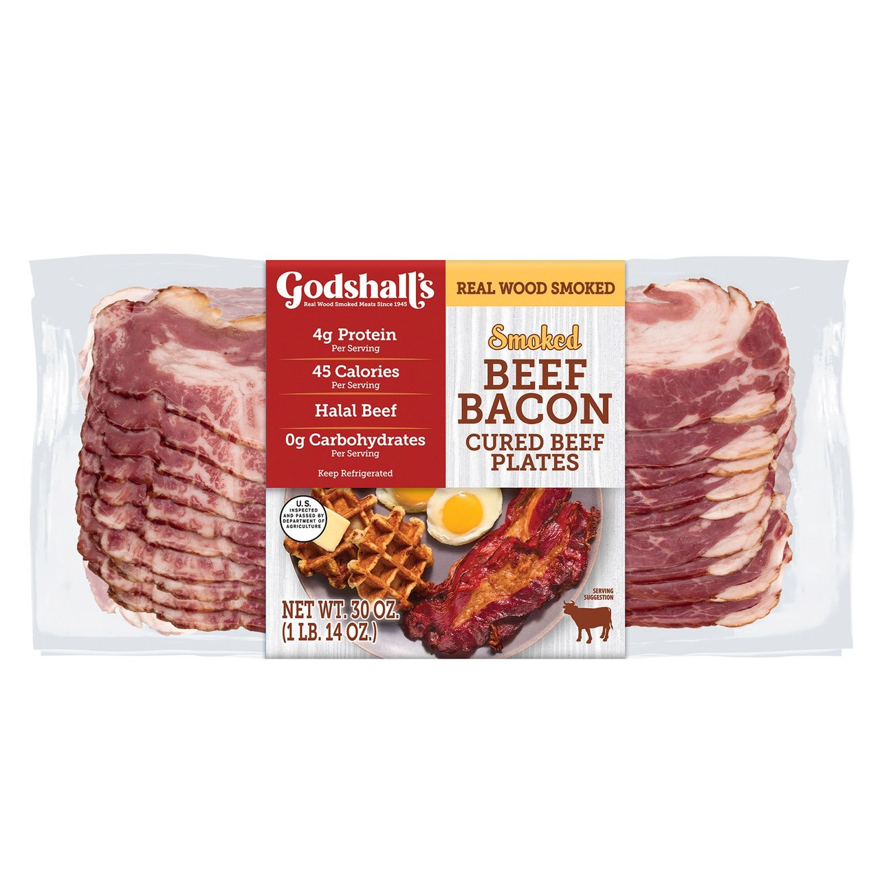 Godshall's Beef Bacon 3/10 oz - Image 1