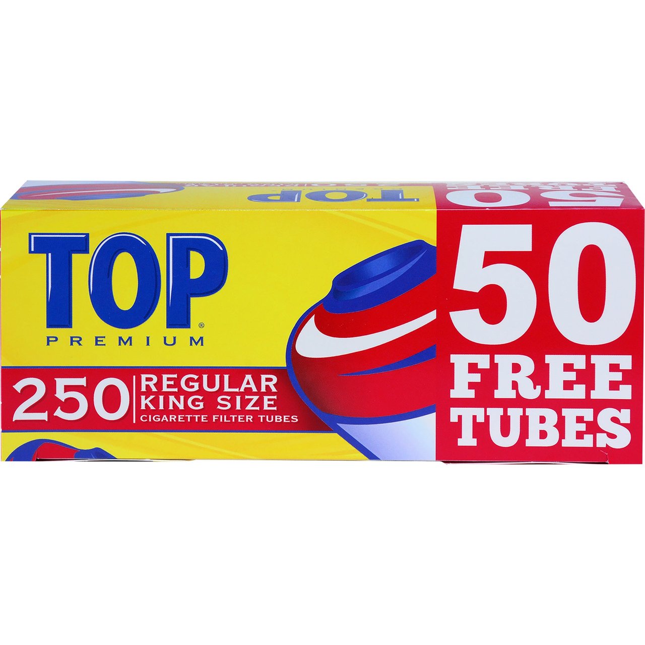 TOP Filter Cigarette Tubes Regular Kings, 4 Boxes, 250 ct Each