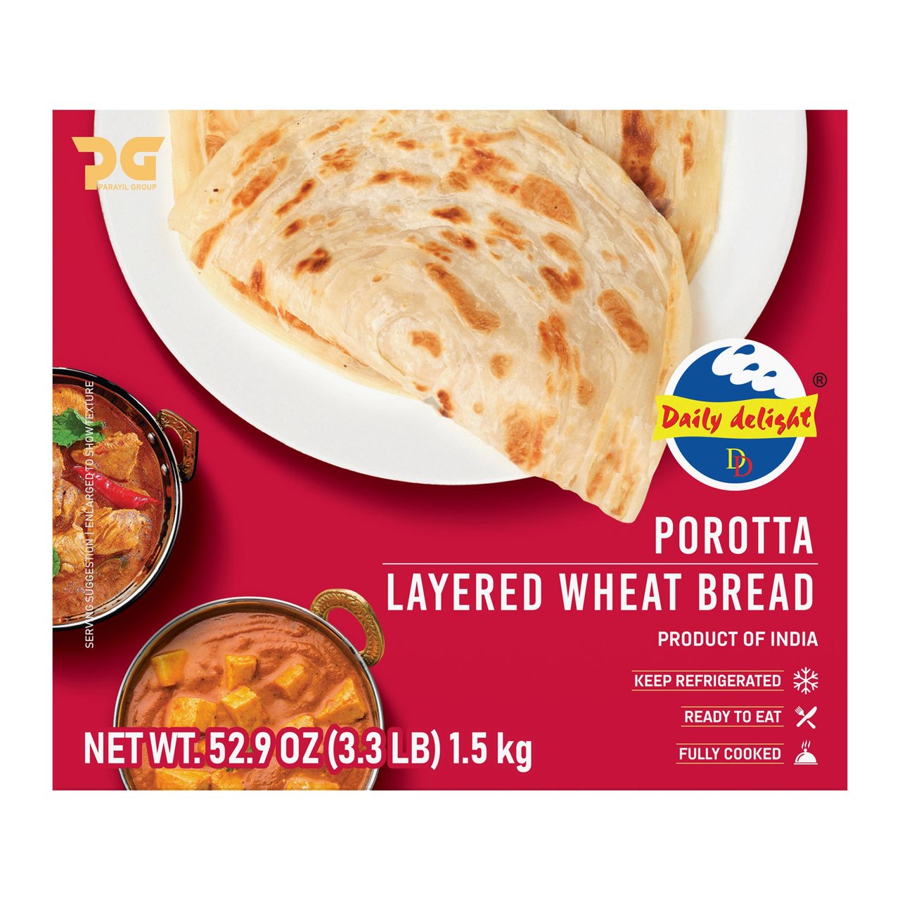 Daily Delight Porotta Bread 52.9 oz - Image 1