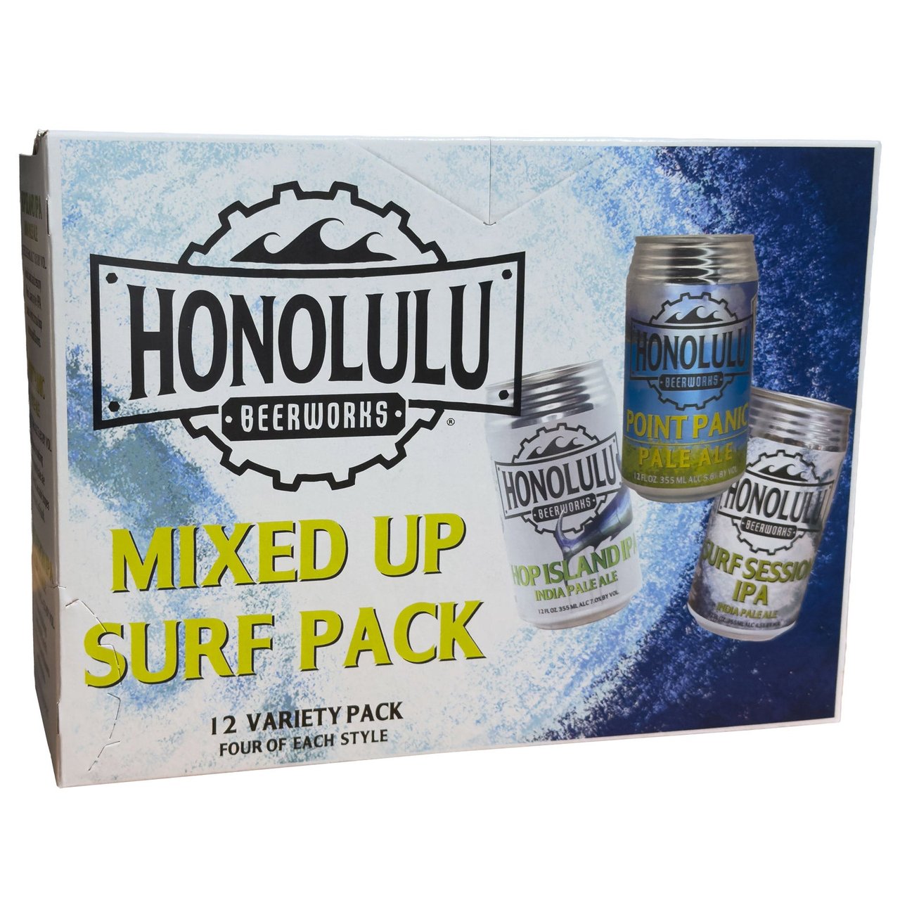Honolulu Beerworks Mixed Up Surf Pack 12/12 oz Cans - Image 1