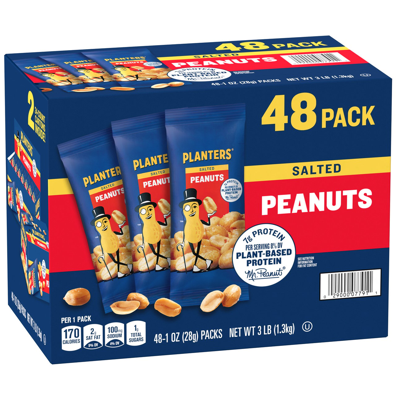 Planters Salted Peanuts, 48 Count / 1 oz - Image 1