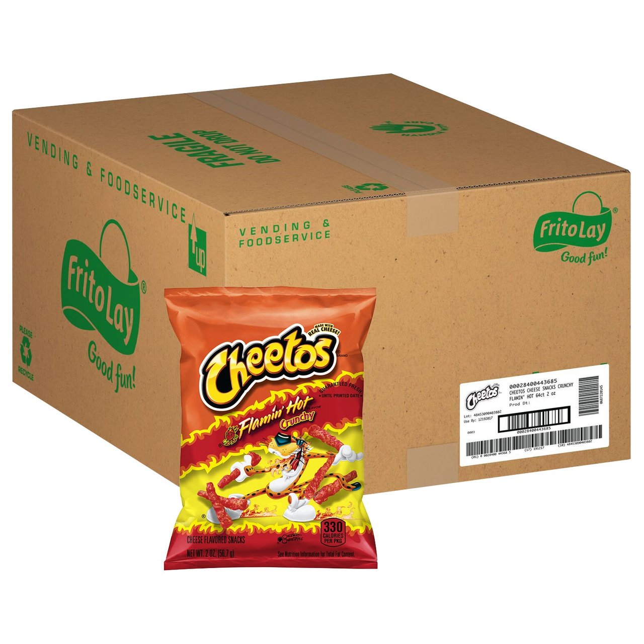 Frito Lay Cheetos Crunchy Flamin' Hot 64 CT / 2 OZ - Image 1