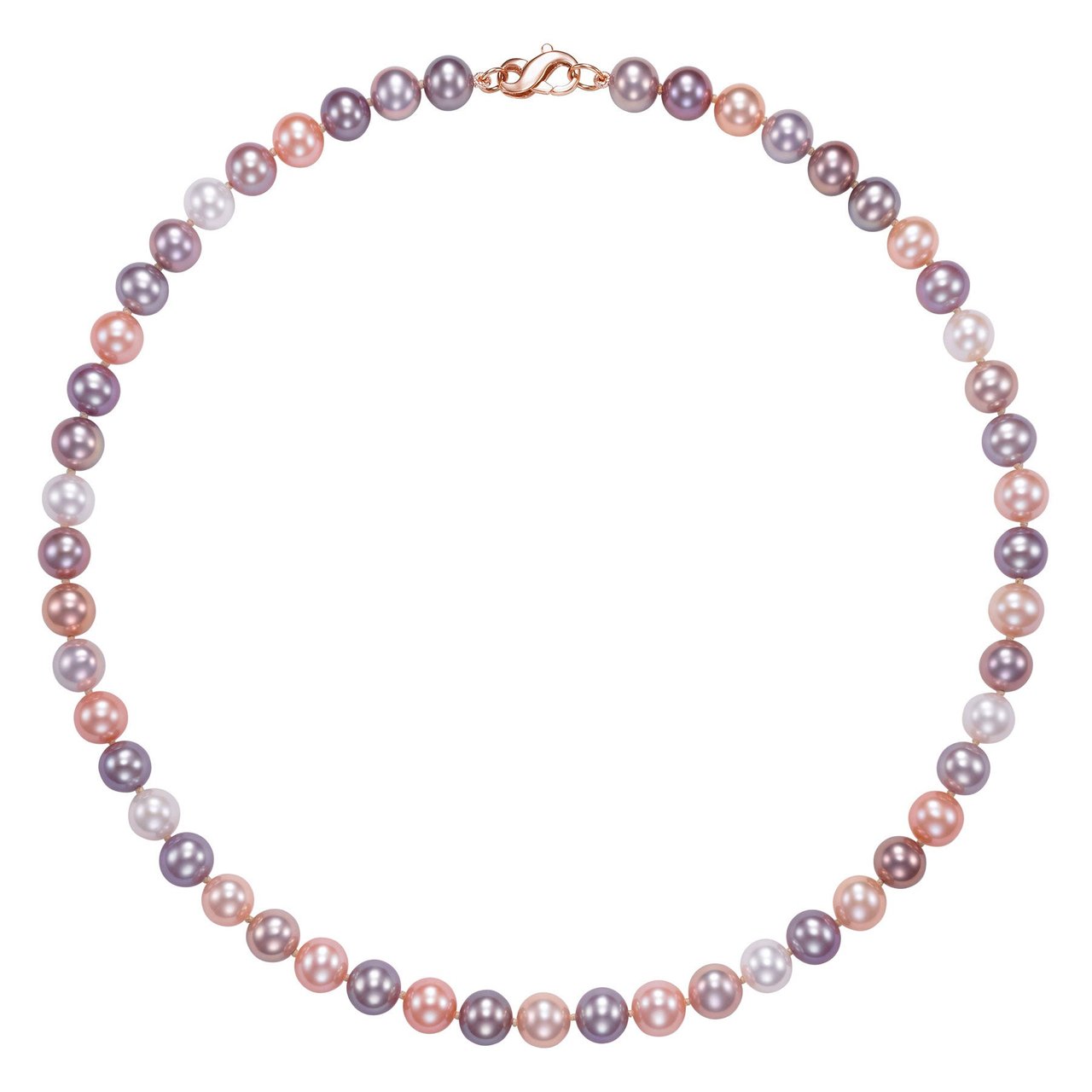 14K Gold 8-8.5mm Multi-Pink Freshwater Cultured Pearl 18" Necklace - Image 1