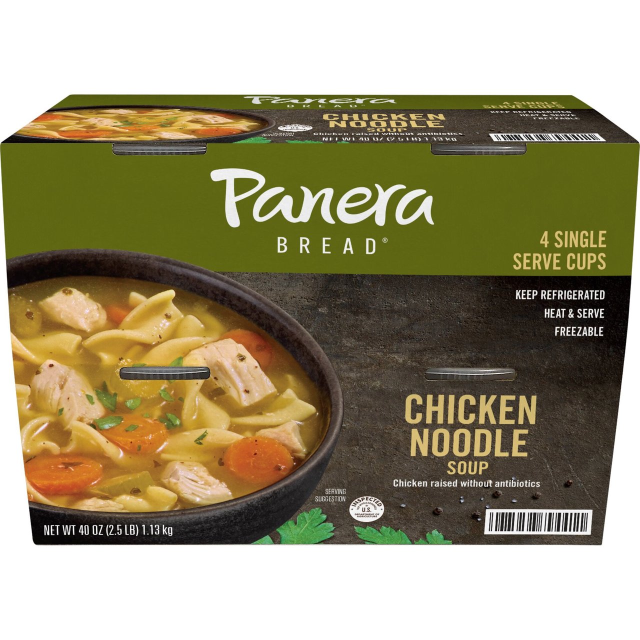 Panera Chicken Noodle Soup 4/10oz (2.5 lbs) - Image 1