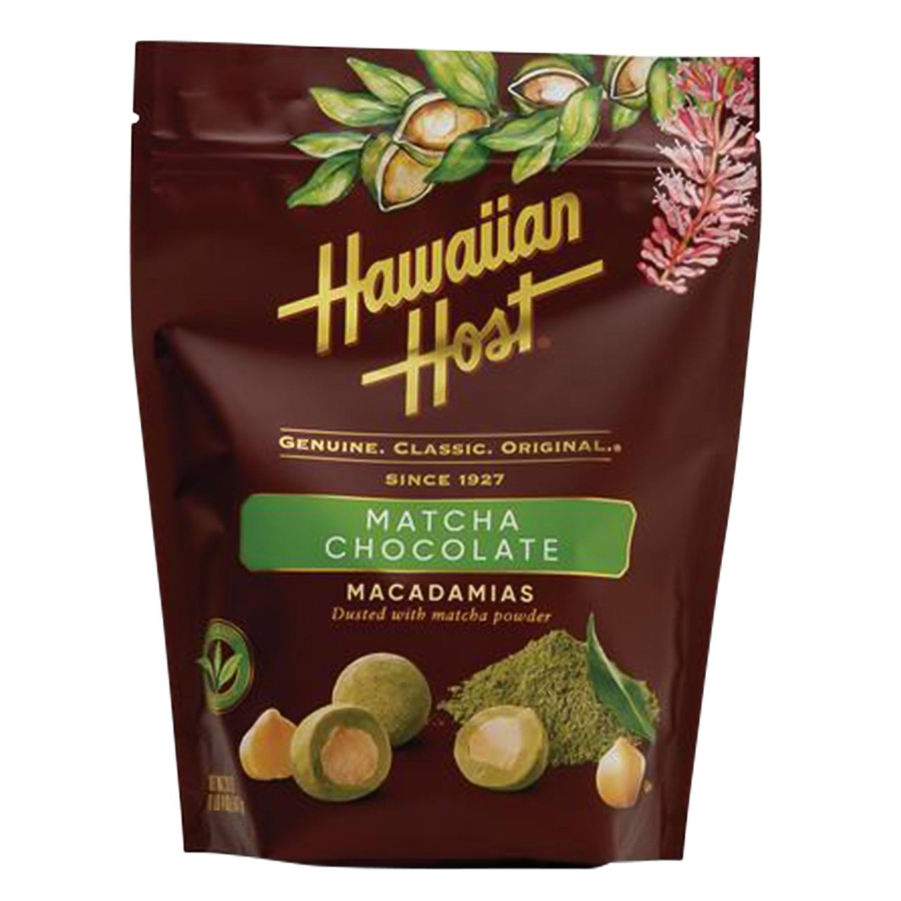 Hawaiian Host Matcha Chocolate Macadamia Nuts 20 oz - Image 1