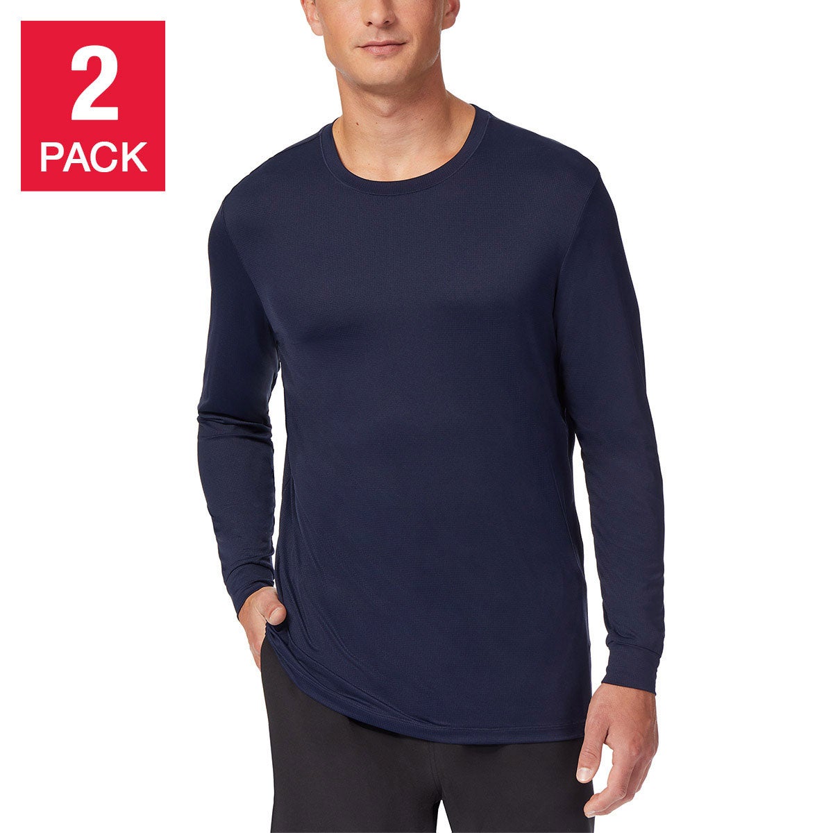 32 Degrees Men's AirMesh Long Sleeve Tee, 2-Pack - Image 1