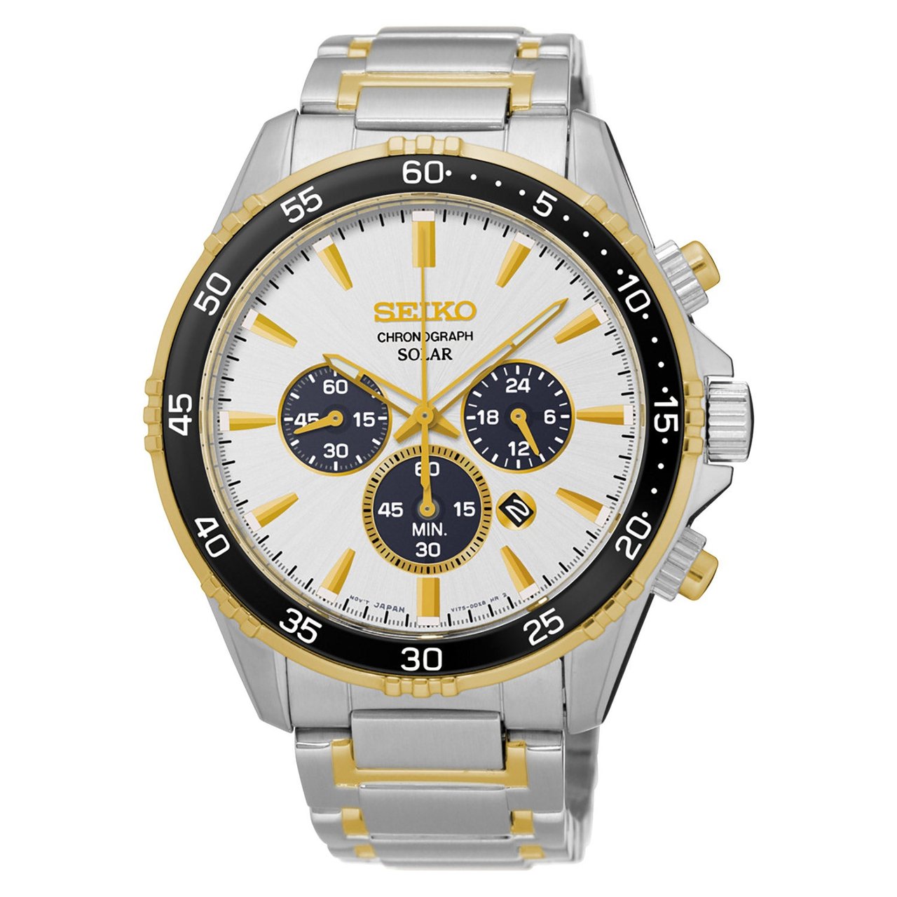Seiko Solar Two-Tone Chronograph Men's Watch