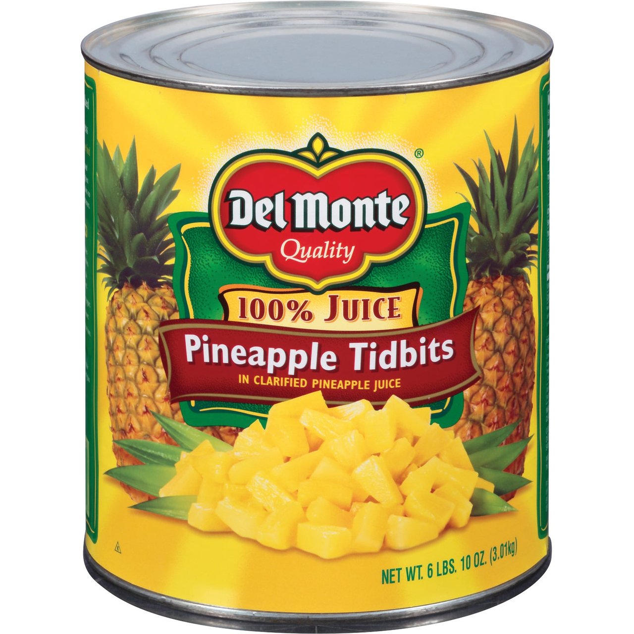 Del Monte Pineapple Tidbits #10 Can