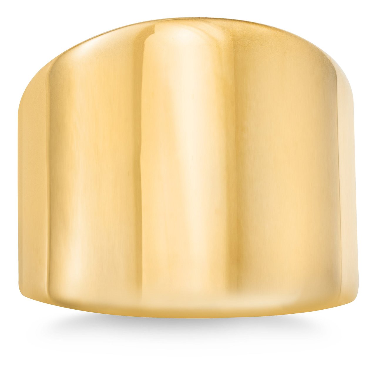 14kt Yellow Gold Cigar Band Size 7 Made in Italy - Image 1