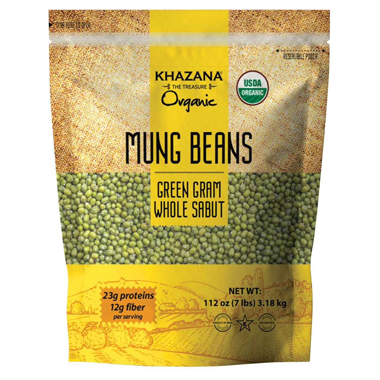 Organic Khazana Mung Bean 7 Pounds - Image 1