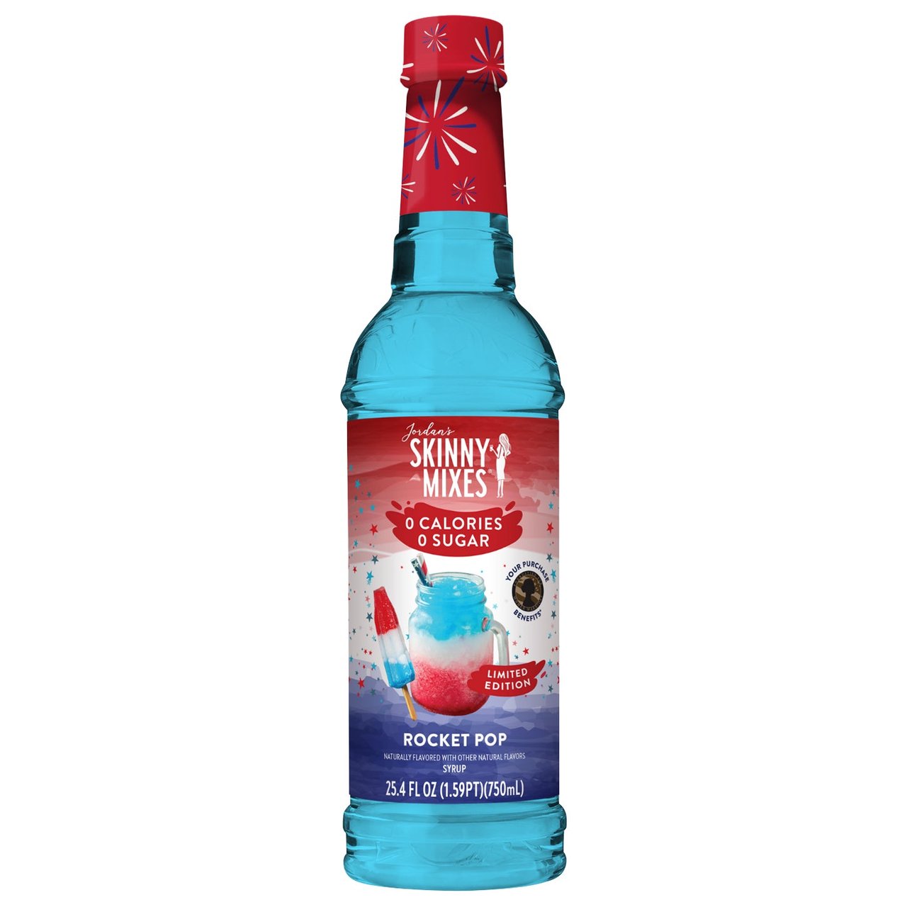 Jordan's Skinny Mixes Sugar Free Rocket Pop Syrup 25.4 fl oz - Image 1