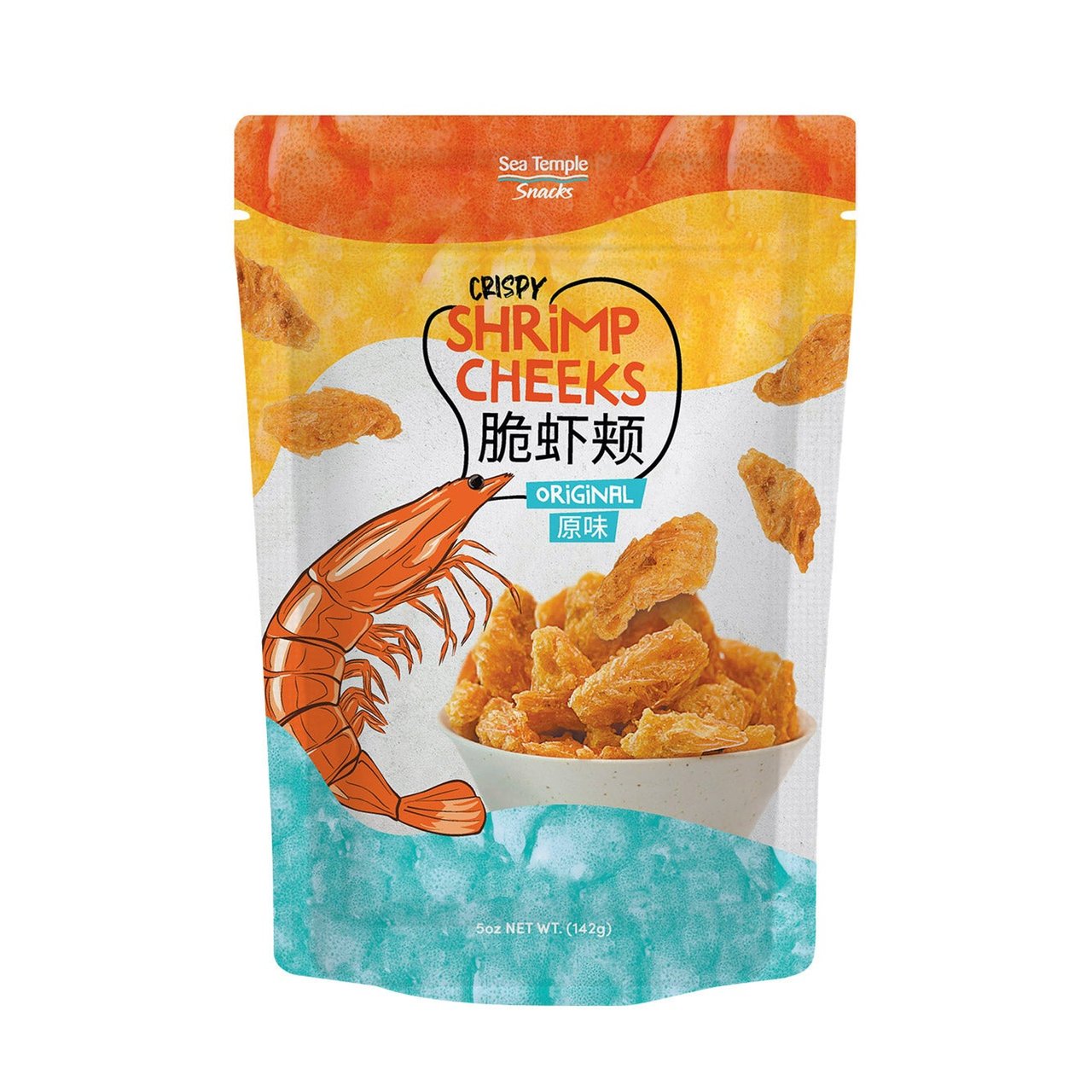 Sea Temple Snacks Crispy Shrimp Cheeks, 5 oz - Image 1