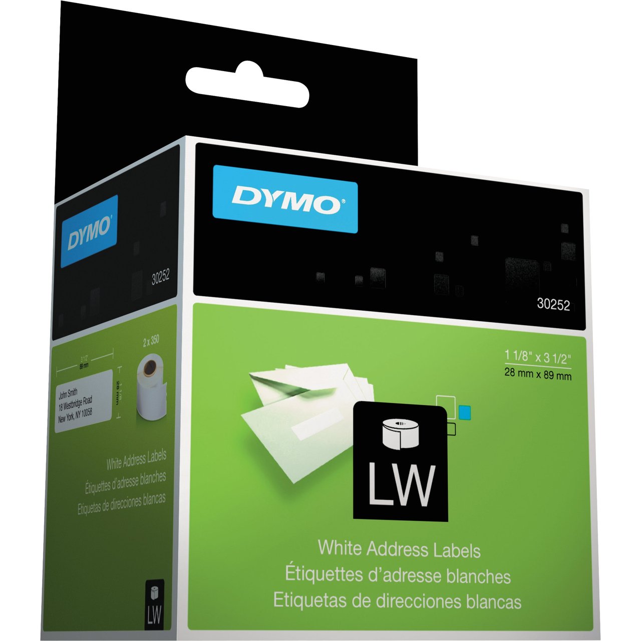 Dymo White Address Labels 1-1/8" x 3-1/2", 700 CT - Image 1