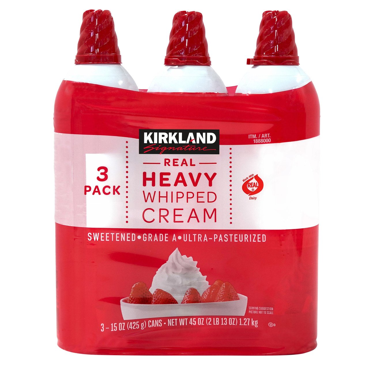 Kirkland Signature Whipped Heavy Cream, 3/15 oz - Image 1