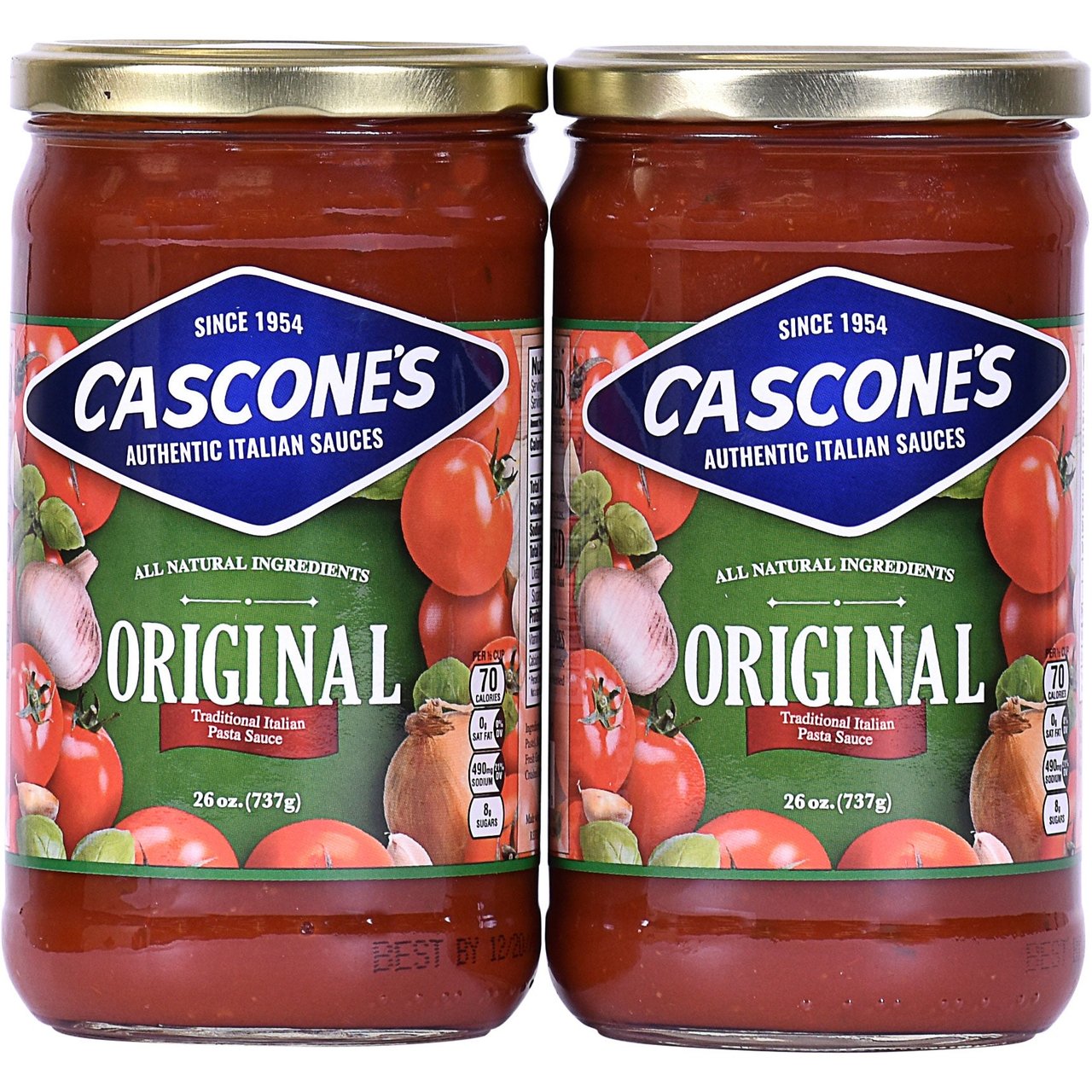 Cascone's Original Pasta Sauce, 2/26 Ounce Jars - Image 1