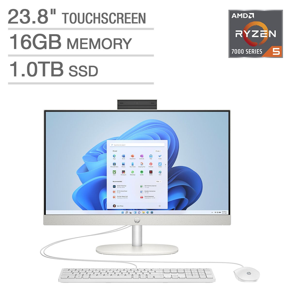 HP 24-CR0337C 23.8" Touchscreen All-in-One Desktop - Image 1