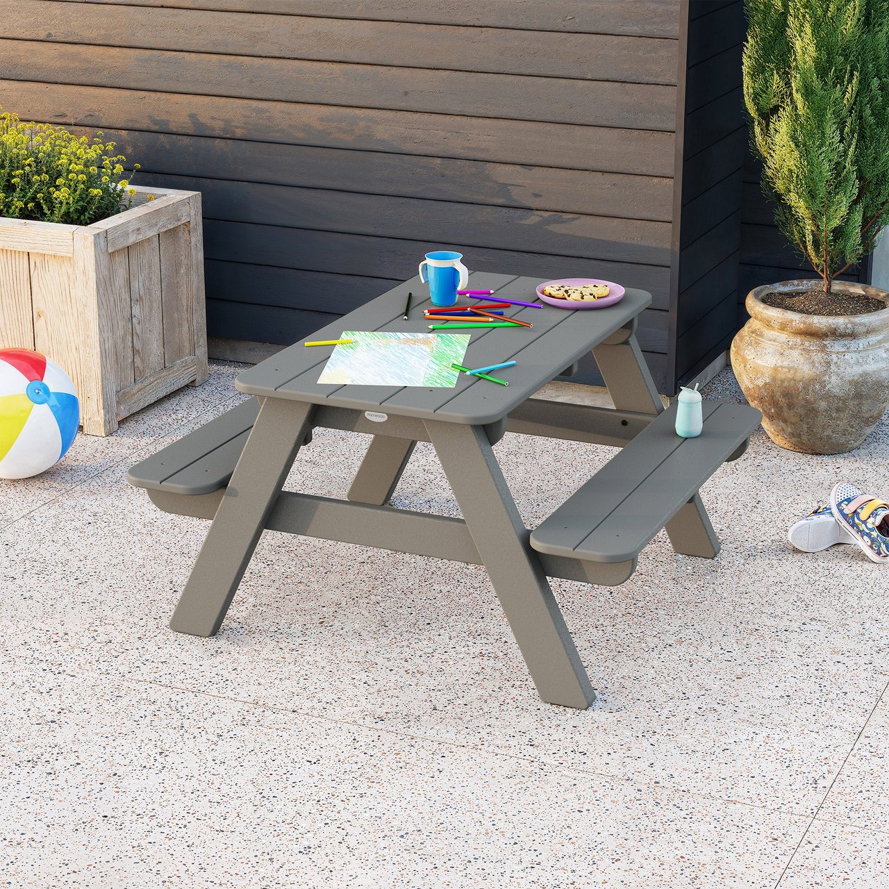 POLYWOOD Kids Picnic Table - Image 1