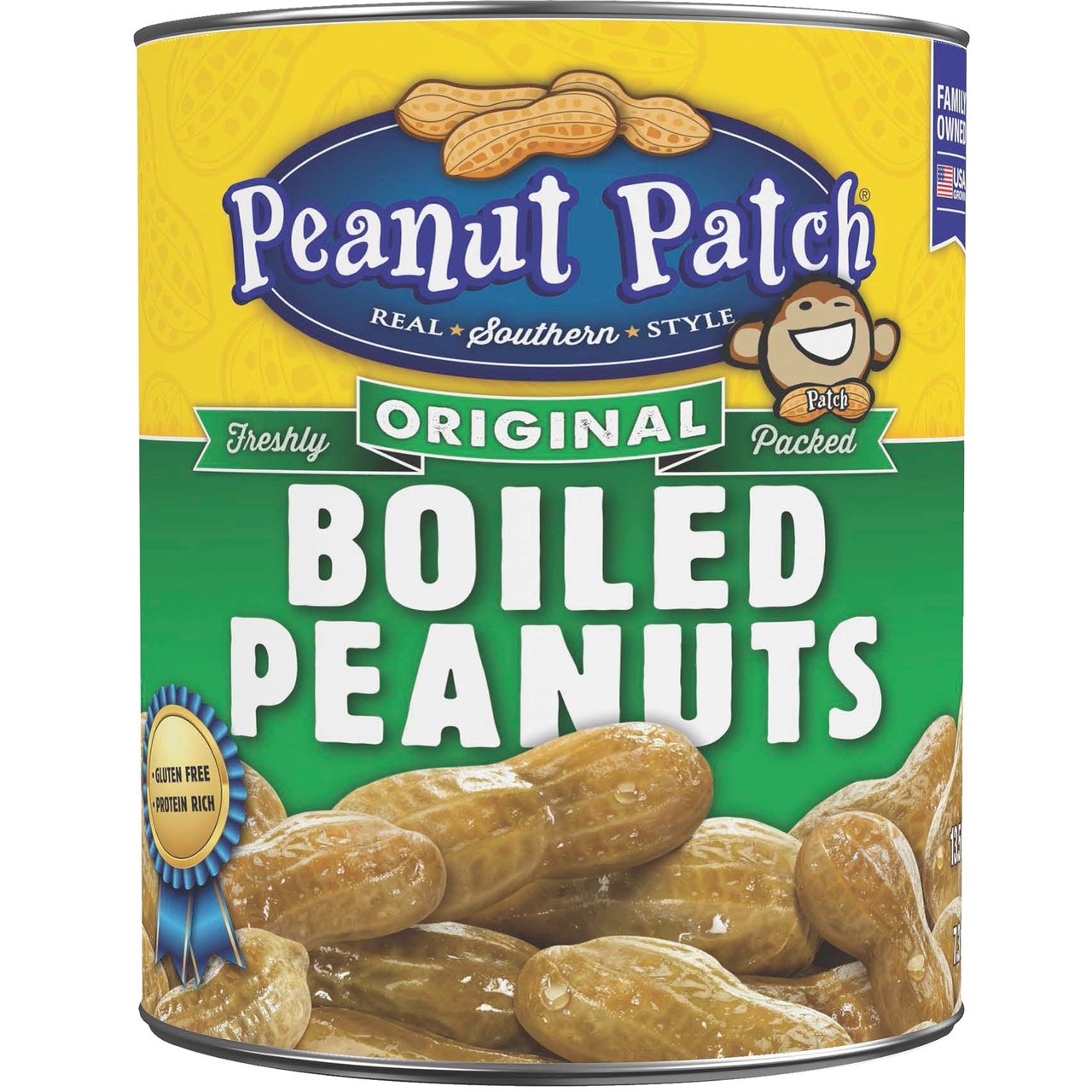 Peanut Patch Green Boiled Peanuts, Jumbo, #10 Can, 6 lbs - Image 1