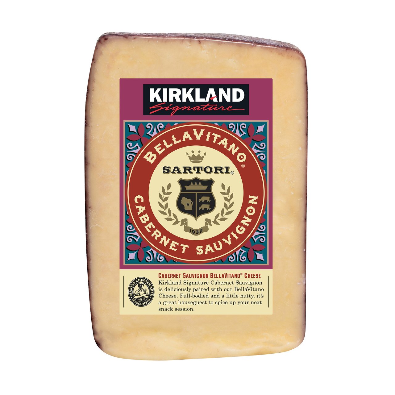 Kirkland Signature Sartori Cabernet Sauvignon BellaVitano Cheese - Image 1
