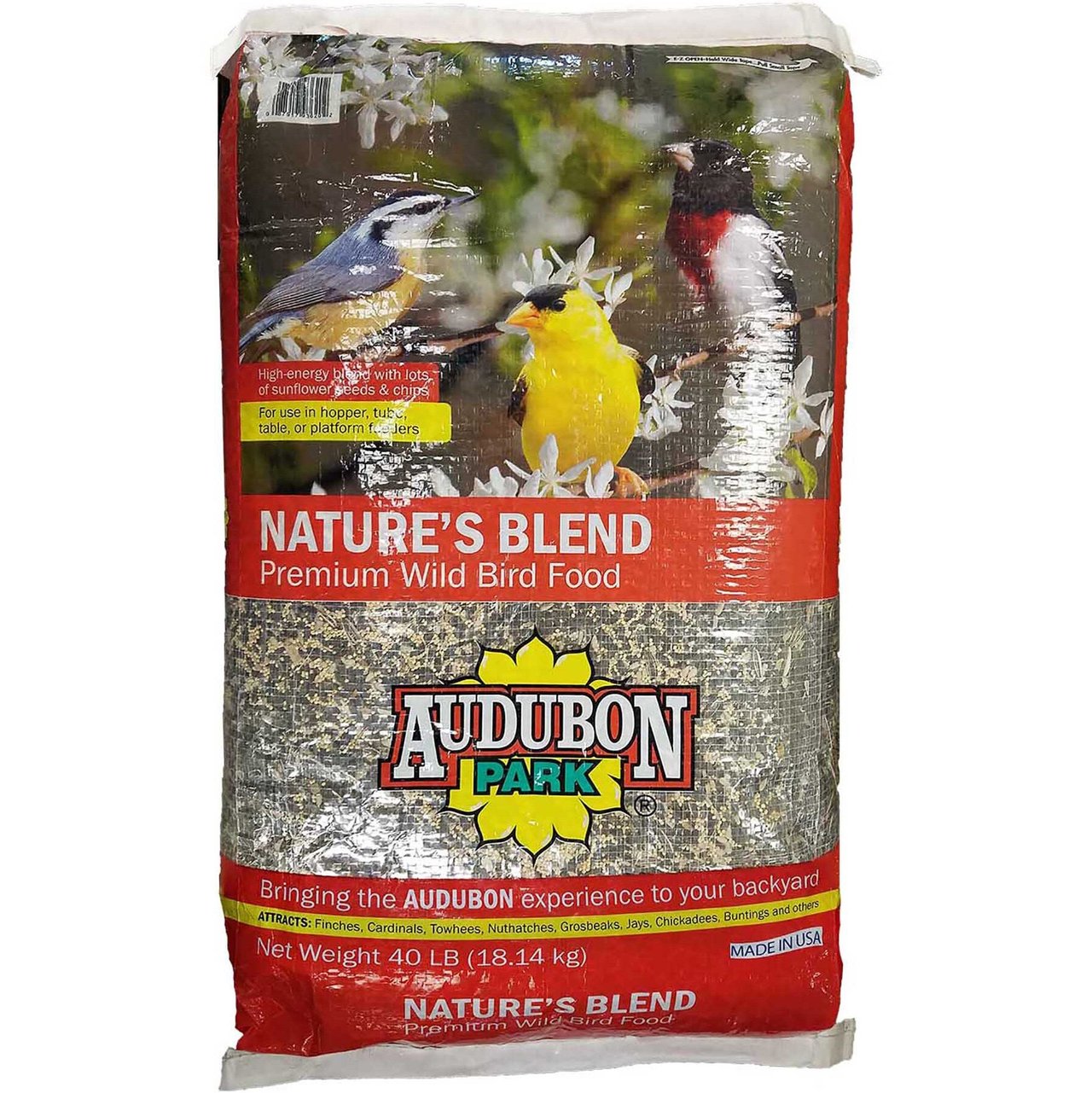 Audubon Park Nature's Blend Premium Wild Bird Food, 40 Pounds - Image 1