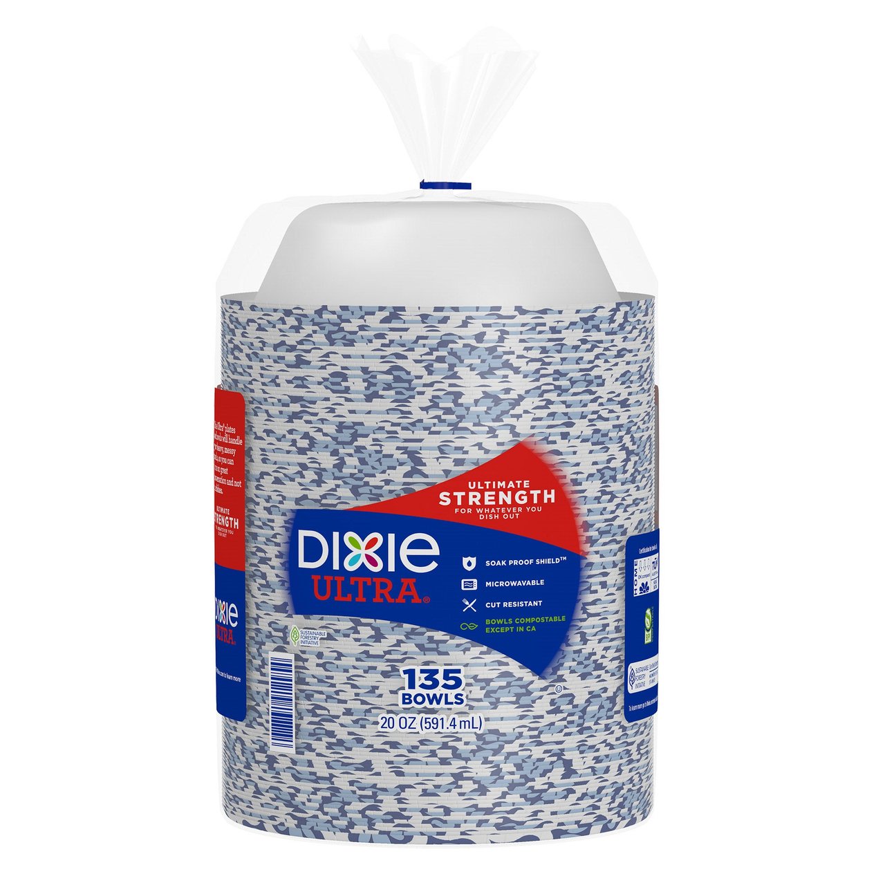 Dixie Ultra 20 Ounce Paper Bowl, 135 Count - Image 1