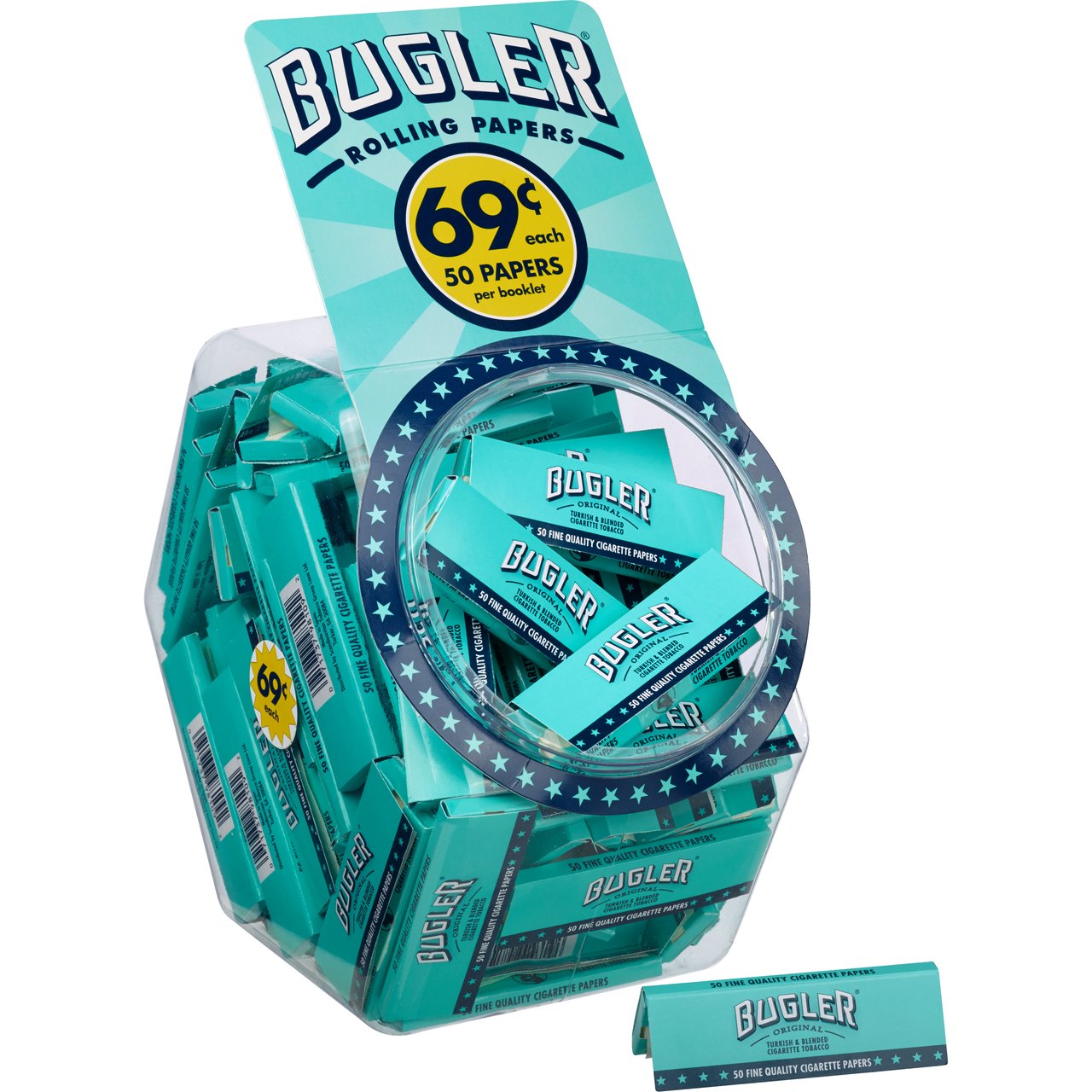 Bugler Fish Bowl Rolling Papers, 100 CT Booklets, Pre-Priced