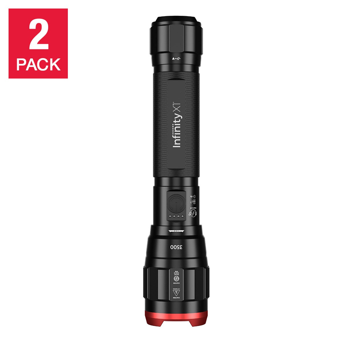Infinity X1 3500 Lumen Dual Power Flashlight 2-Pack - Image 1