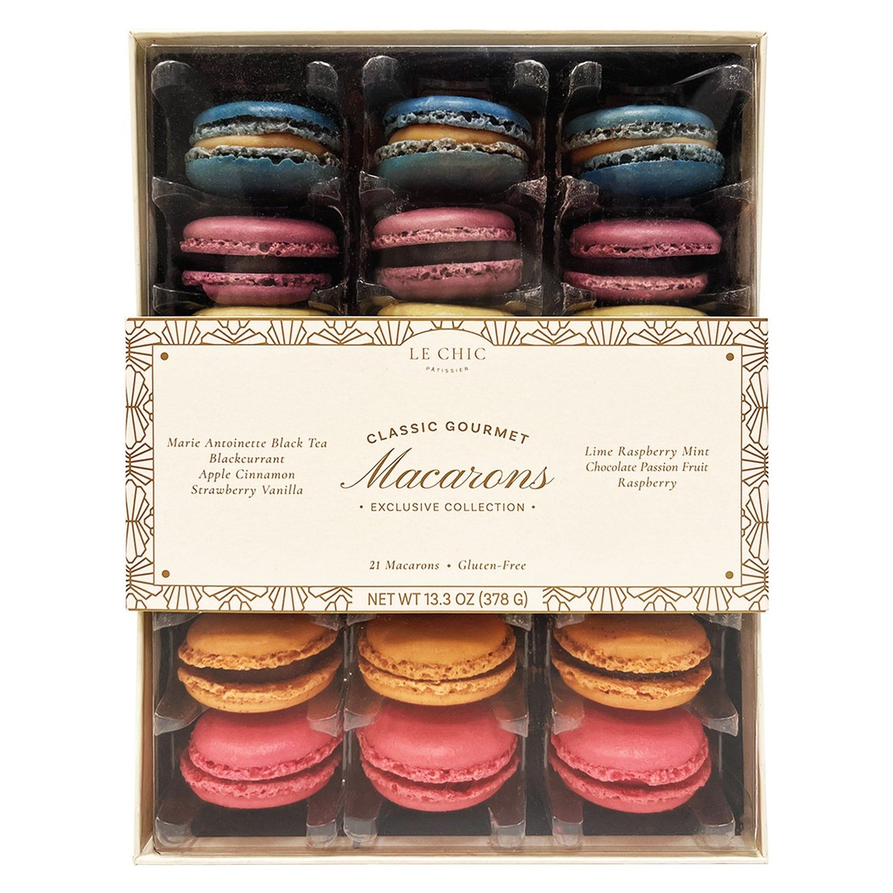 Le Chic Pâtissier Gourmet Macarons 21 Count - Image 1