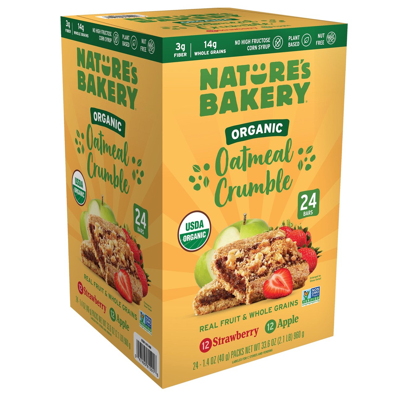 Nature's Bakery Organic Oat Crumble 24/1.4 oz (2.1 lb) - Image 1