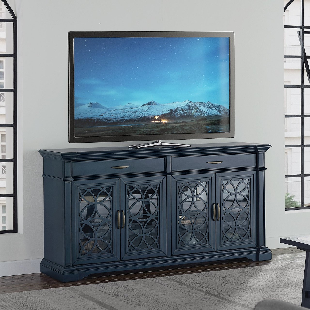 Tresanti Luna 74" Accent Console - Blue - Image 1