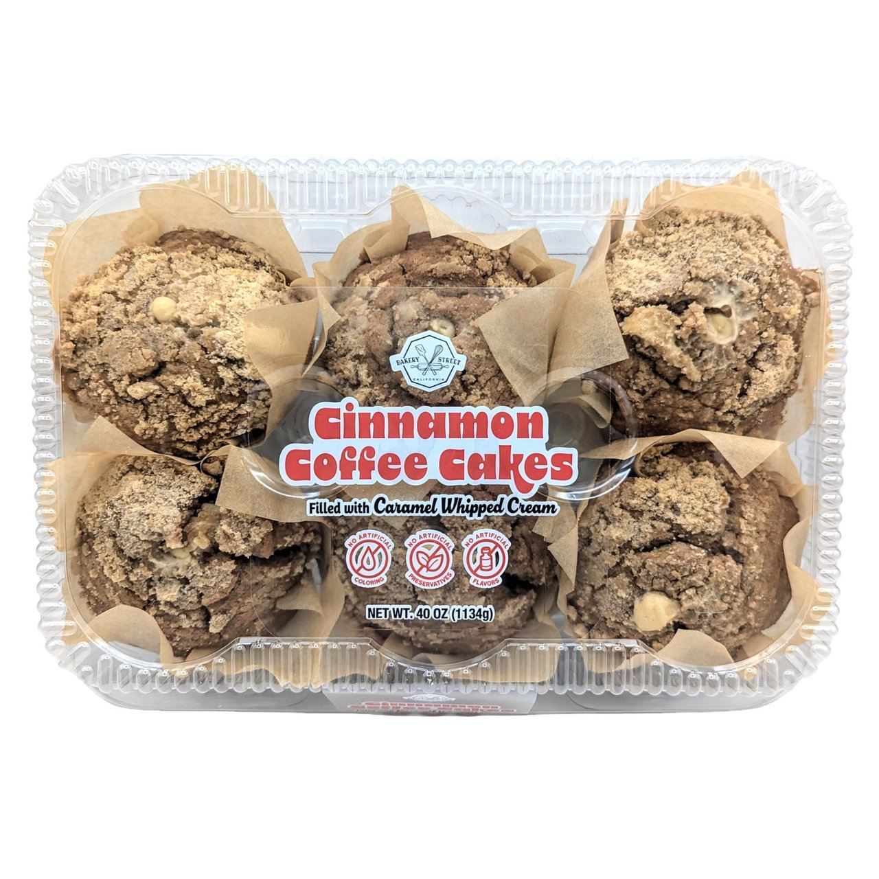 Bakery Street Cinnamon Coffee Cake with Caramel Filling, 40 oz