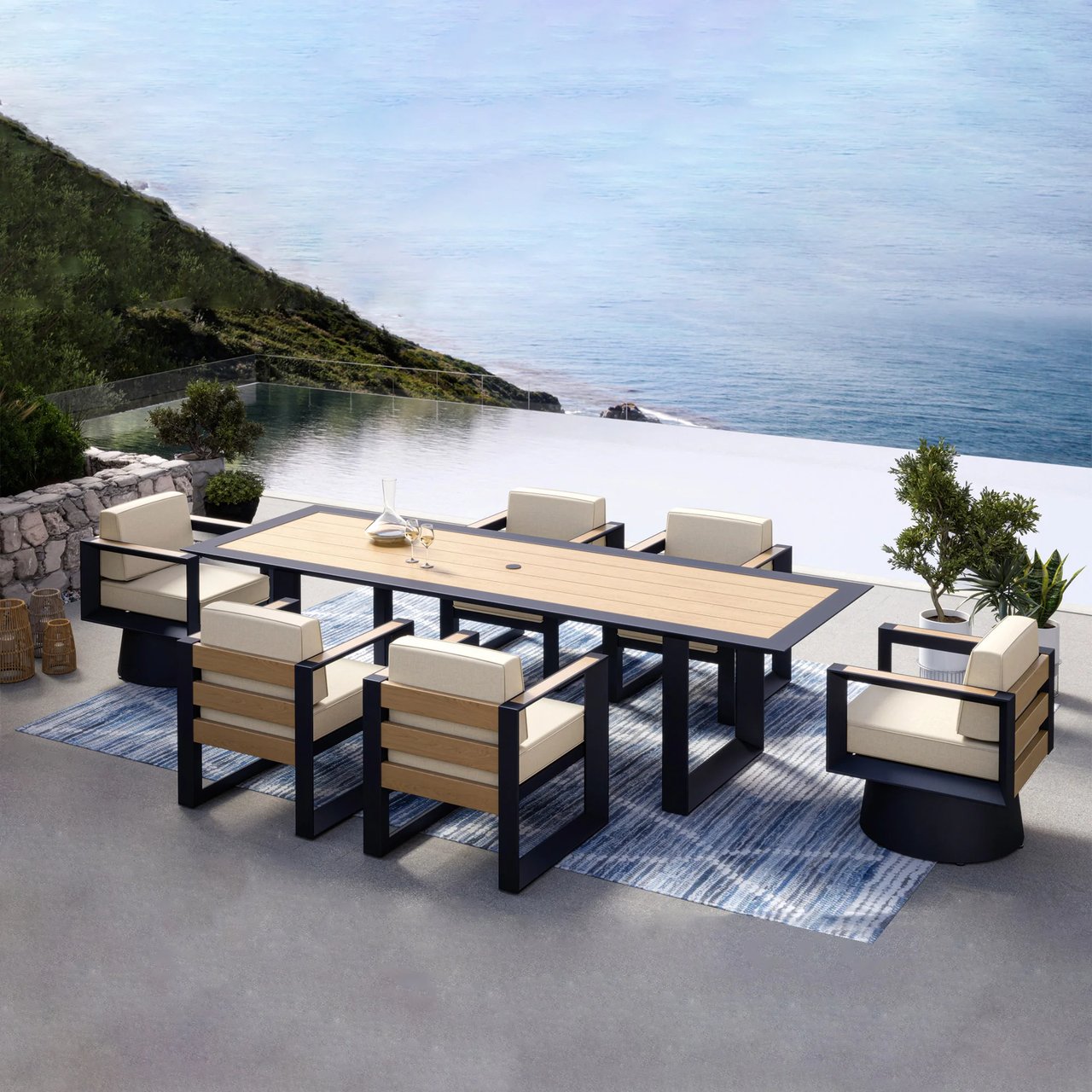Mirador Sanibel 7-Piece Outdoor Patio Dining Set - Image 1