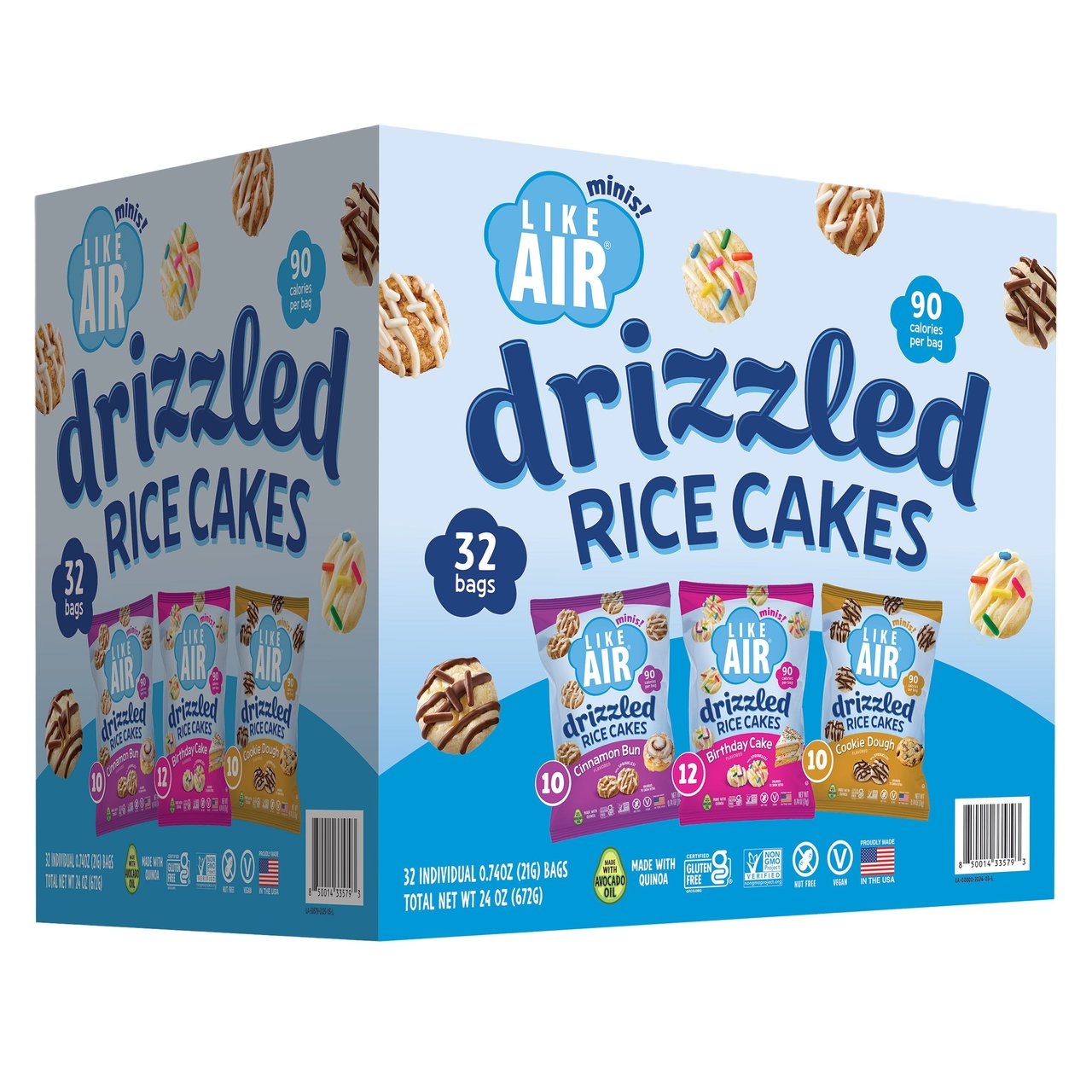DRIZZLED MINI RICE CAKE BITES 32 CT - Image 1